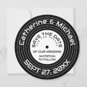 Retro Music Vinyl Record uniek opslagdatum Save The Date (Voorkant)