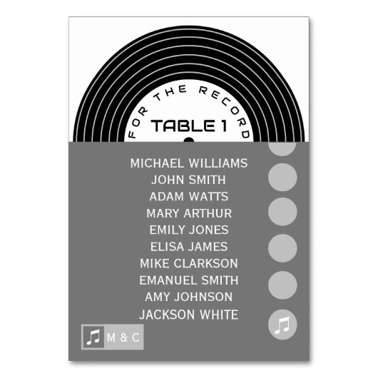 Retro Music Vinyl Record Unieke bruiloft Kaart (Voorkant)