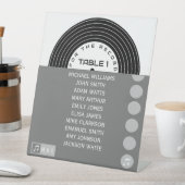 Retro Music Vinyl Record Unieke bruiloft Reclamebord Met Voetstuk (Insitu)