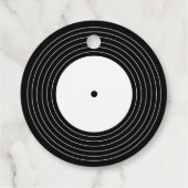Retro Music Vinyl Record Wedding Bedankjes Labels (Achterkant)