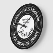 Retro Music Vinyl Record Wedding Jubileum Grote Klok (Hoek)