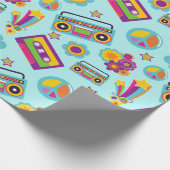 Retro Musical 60s Theme Party Cadeaupapier (Hoek)