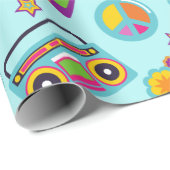 Retro Musical 60s Theme Party Cadeaupapier (Rol Hoek)