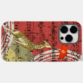 Retro Musical Flying Giraffe Red Umbrella Case-Mate iPhone Case (Achterkant (horizontaal))
