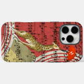 Retro Musical Flying Giraffe Red Umbrella Case-Mate iPhone Case (Achterkant (horizontaal))