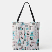 Retro Musical Mayhem Tote Bag (Achterkant)