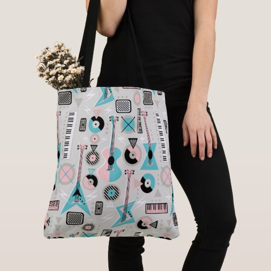 Retro Musical Mayhem Tote Bag (Dichtbij)