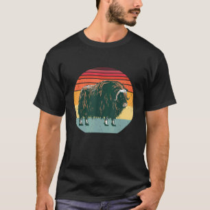 Retro Muskus Ossen Muskus Os Arctisch Dier Umingma T-shirt