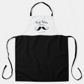 Retro Mustache - Barber Shop Adult Apron Schort (Voorkant)