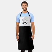 Retro Mustache - Barber Shop Adult Apron Schort (Gedragen)