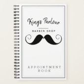 Retro Mustache Barber Shop Appointment Book / Planner (Voorkant)