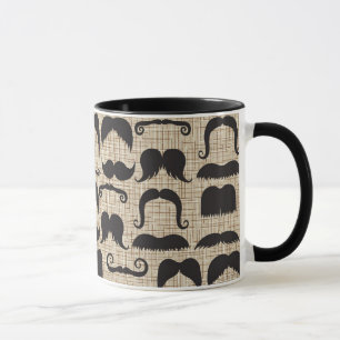 Retro Mustache Mustache Stache Pattern Mok