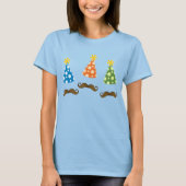 Retro Mustache Party T-shirt (Voorkant)