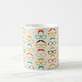 Retro Mustache Pattern Koffiemok (Center)