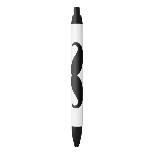 Retro Mustache Zwarte Inkt Pen (Voorkant Verticaal)