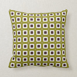 retro mustard squares gooien kussen