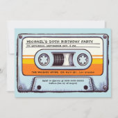 Retro Muziek 80s Audio Cassette Mannen 50ste Verja Kaart (Voorkant)