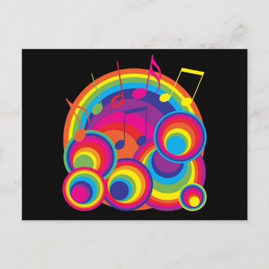 Retro Muziek Briefkaart (Voorkant)