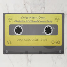 Retro Muziek Cassette Dinner Party Gepersonaliseer