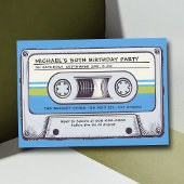 Retro Muziek Cassette Mixtape Mannen 50e Verjaarda Kaart