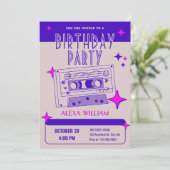 Retro muziek cassette tape kaart (Staand voorkant)