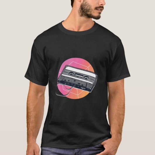Retro Muziek Cassettebandje 80s 90s  Graphic T-shirt (Voorkant)