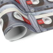 Retro Muziek Cassettebandje Cadeaupapier (Rol Hoek)