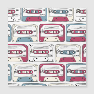 Retro muziek cassettes: Rock achtergrond patroon