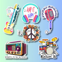 Retro Muziek Collectie Waterdicht