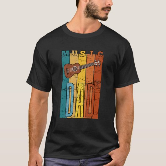 Retro muziek Dad Vaderdag T-shirt (Voorkant)