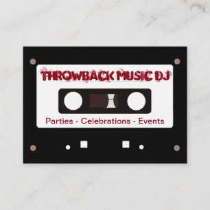 Retro muziek DJ-cassettebandje thema Visitekaartje