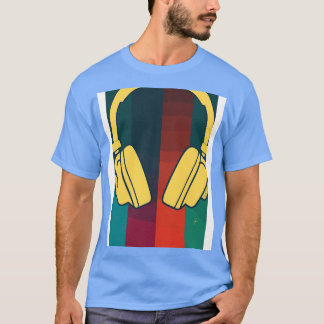 Retro Muziek DJ Hoofdtelefoon 1 T-shirt