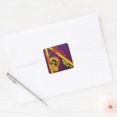 retro muziek funky vector kunst vierkante sticker (Envelop)