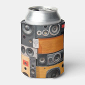 Retro Muziek Luidspreker Muurontwerp Blikjeskoeler (Blikje Voorkant)