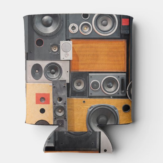 Retro Muziek Luidspreker Muurontwerp Blikjeskoeler (Achterkant)
