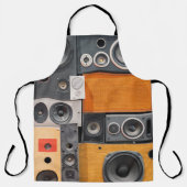 Retro Muziek Luidspreker Muurontwerp Schort (Voorkant)