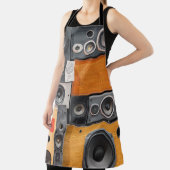Retro Muziek Luidspreker Muurontwerp Schort (Insitu)