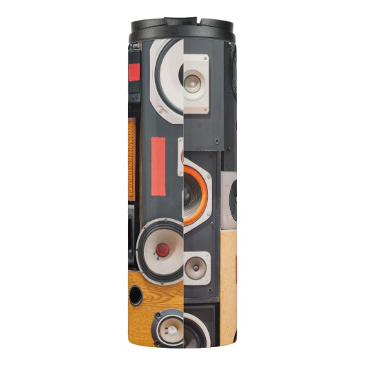 Retro Muziek Luidspreker Muurontwerp Thermosbeker (Achterkant)