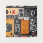 Retro Muziek Luidspreker Muurontwerp Wandkleed (Voorkant (horizontaal))