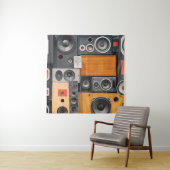 Retro Muziek Luidspreker Muurontwerp Wandkleed (In situ)