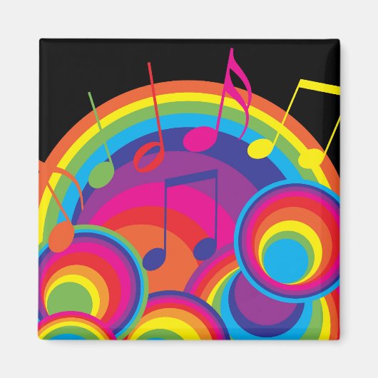 Retro Muziek Magneet (Voorkant)