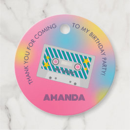 Retro muziek meisjes band Verjaardagsfeest Bedankjes Labels