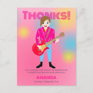 Retro muziek meisjes band Verjaardagsfeest Briefkaart