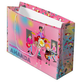 Retro muziek meisjes band Verjaardagsfeest Groot Cadeauzakje