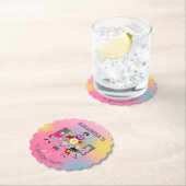 Retro muziek meisjes band Verjaardagsfeest Kartonnen Onderzetters (Insitu)