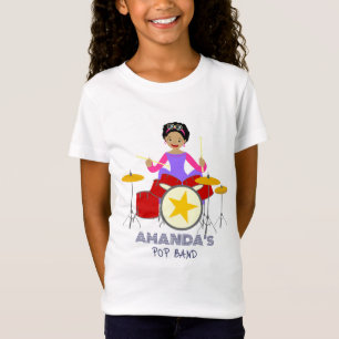 Retro muziek meisjes band Verjaardagsfeest T-shirt