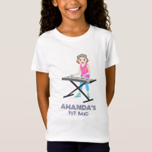 Retro muziek meisjes band Verjaardagsfeest T-shirt