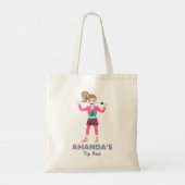 Retro muziek meisjes band Verjaardagsfeest Tote Bag (Achterkant)