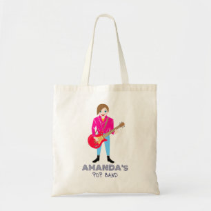 Retro muziek meisjes band Verjaardagsfeest Tote Bag