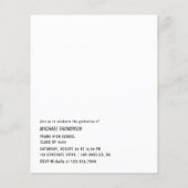 Retro Muziek Neon Signs Afstudeerfeest Uitnodiging Flyer (Achterkant)